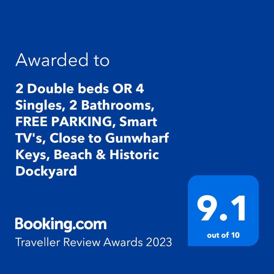 2 Double Beds Or 4 Singles, 2 Bathrooms, Free Parking, Smart Tv'S, Close To Gunwharf Quays, Beach & Historic Dockyard 朴次茅斯 外观 照片